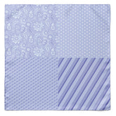 FOUR IN ONE PASTEL LILAC SILK POCKET SQUARE